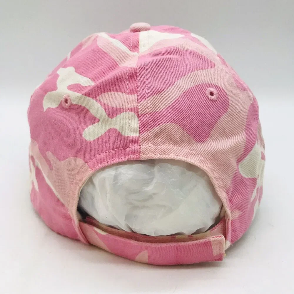 I Shoot Like a Girl Pink Camo Baseball Cap Womens Twill Strapback Port Authority